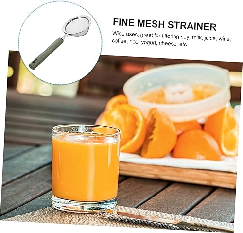Miniatura 8 de PRETYZOOM Colador de malla fina, tamiz de filtro de alimentos de acero inoxidable para exprimir diseño de té, fácil de usar, tienda multiusos,