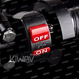 KiWAV Black Engine Switch on/off 12v DC Electrical Motorcycle Scooter ATV Fit 7/8 Inch Handlebar