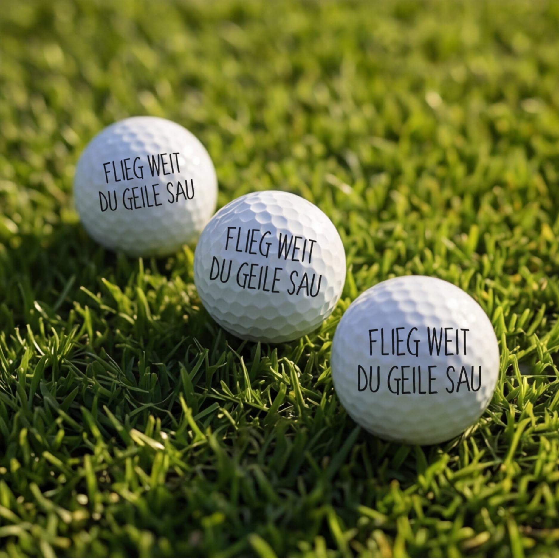 Golfball mit Gravur Wunschtext für Golfspieler/in Lasergravur Dein Text personalisiert Golfsport Dein Text Personalisieren Staffelpreise für 3, 6, 10 oder 50 Wilson Ultra Golfbälle