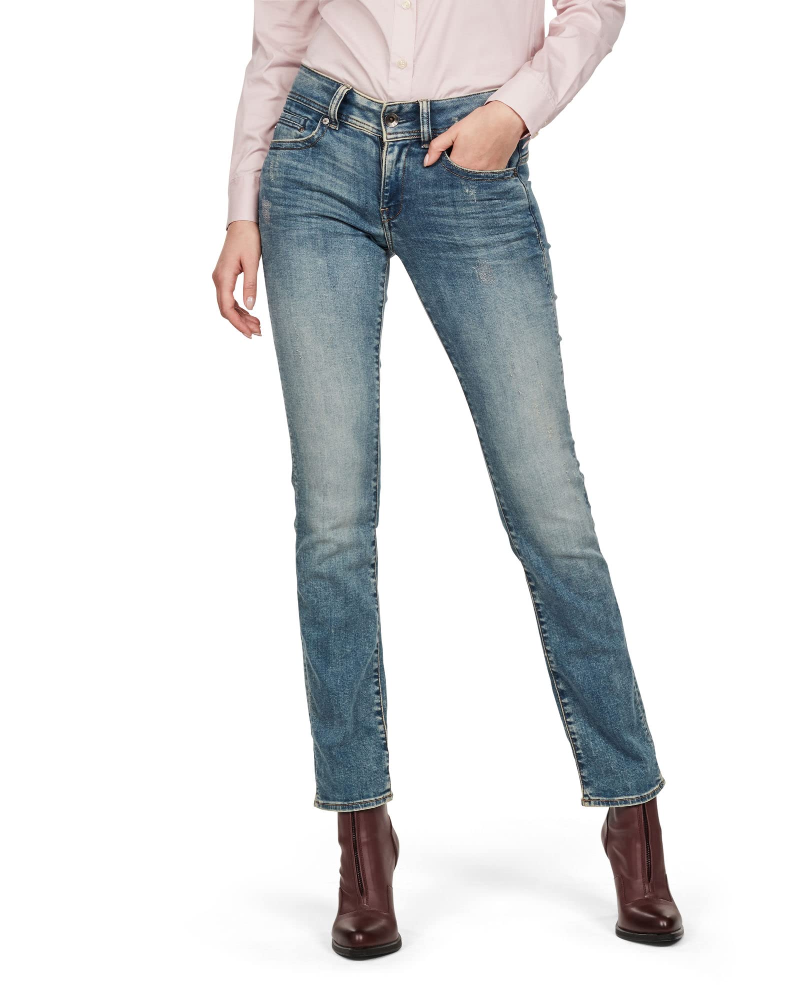 G-Star Mujer Midge Saddle Straight Jeans — view 25