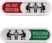 Vista 8 de Letrero de privacidad con texto en inglés «Do Not Disturb Welcome Please Knock»