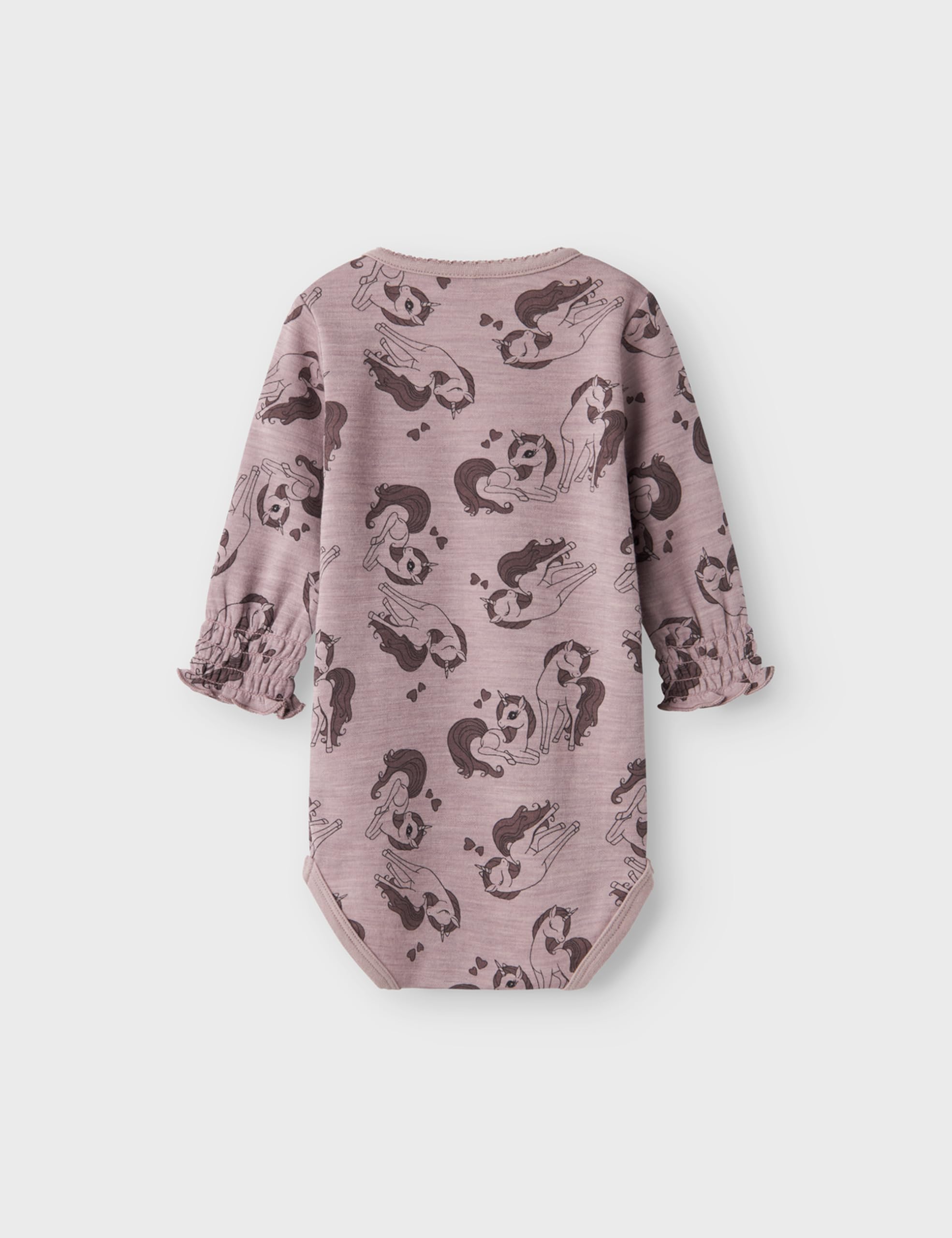 NAME IT Body z długim rękawem Niemowlęta - dziewczynki Nbfwuppo Wool/Co Ls Body