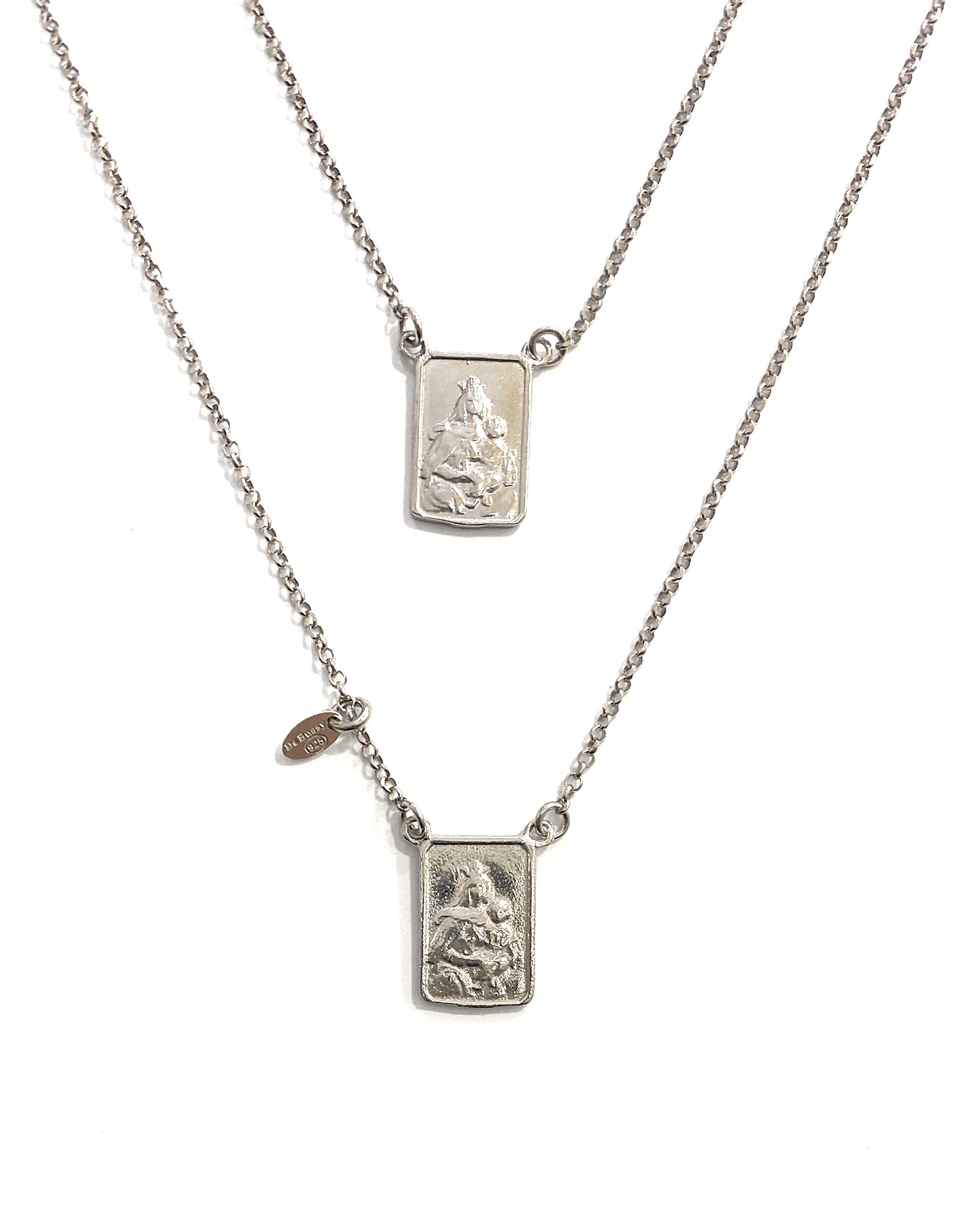 De Bussy Médaille scapulaire en argent double C/C