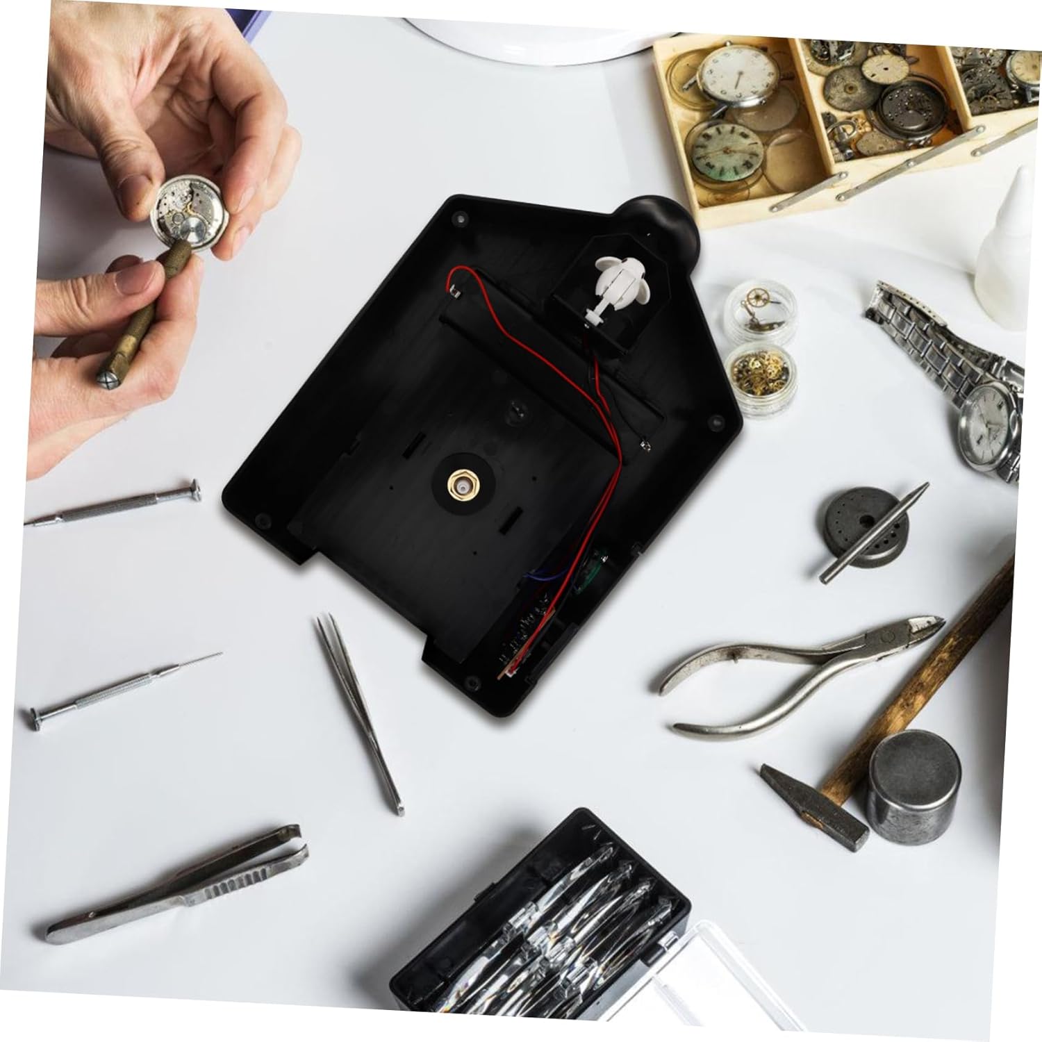 Cabilock Modern Quartz Wall Clock Mechanism Cuckoo Clock Motor Battery Operated Parts for Vintage Decor