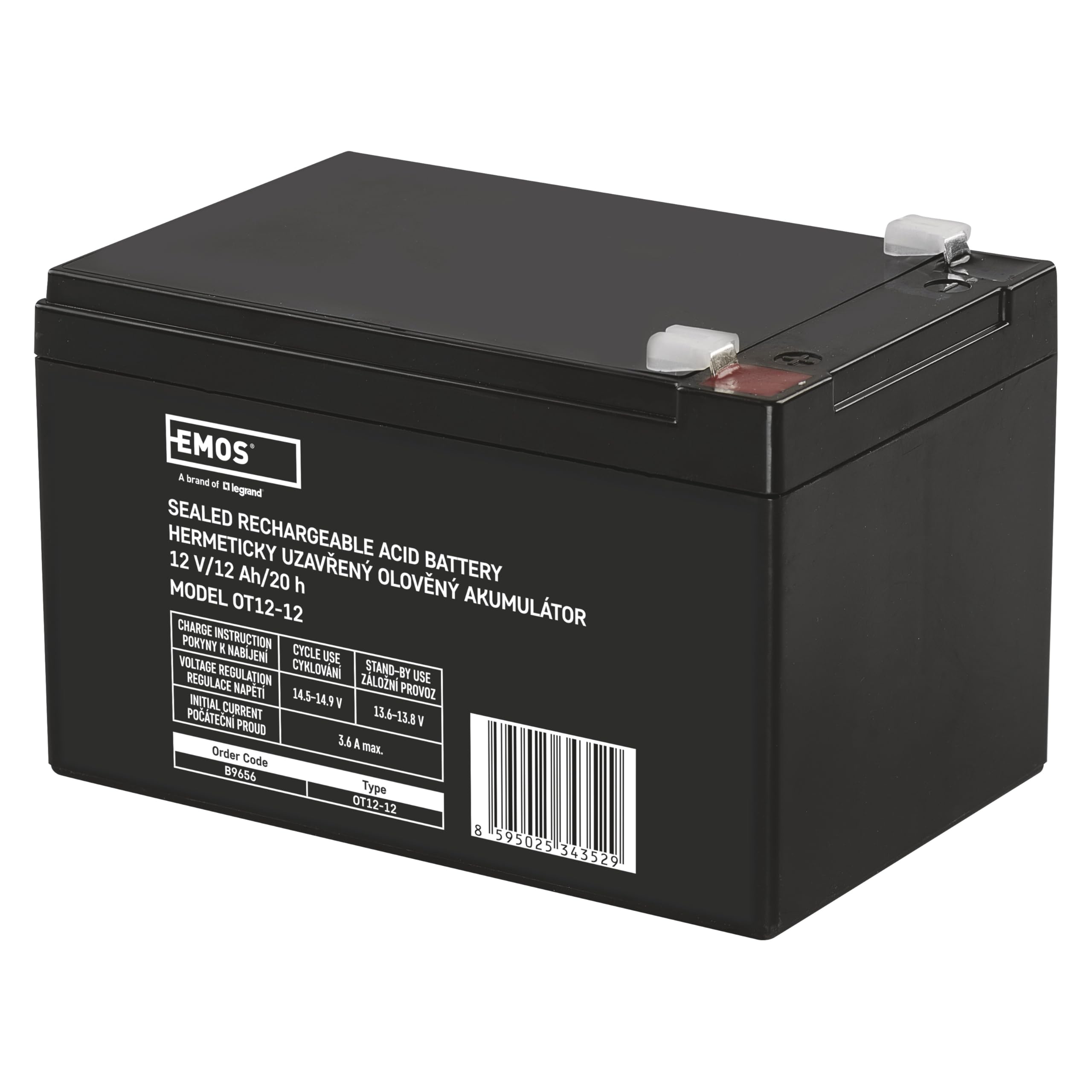 YUASA Accumulateur Plomb Fermé, Sans Entretien, 12VDC 7Ah, Connexions