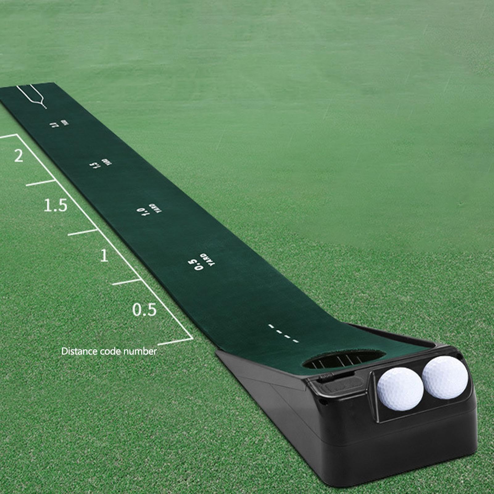 Putting Track Putting Trainer, Elektrische Putting Track und Tutor Trainingshilfe mit Ballrückführung, Leichter Golftrainer Golfzubehör für Enthusiasten Männer Frauen | Trainingshilfe mit Ballrückführung, Leichter Golftrainer Golfzubehör für Enthusiasten