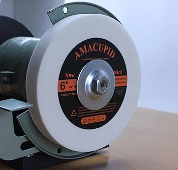 Mola Da Banco AmaCupid 150mm - Ossido Di Alluminio, Per Acciaio Temprato E Utensili Duri, Albero 12.7mm - Foto 3