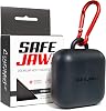 SAFEJAWZ Premium Mouthguard Case with Carabiner Clip, Durable and Flexible Silicone Design to Keep Mouth Guard ProtectedClean One Size Black