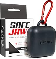 Vista 1 de SAFEJAWZ Funda de protección bucal prémium con clip de mosquetón, diseño de silicona duradera y flexible para mantener el protector bucal