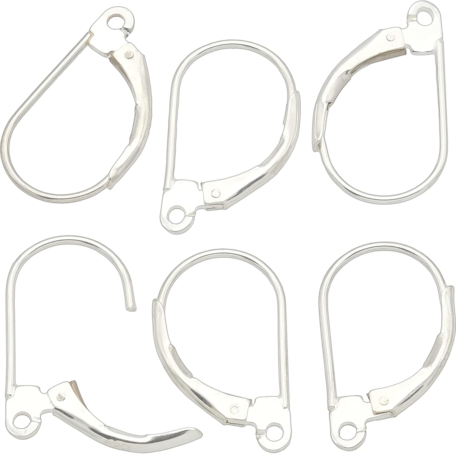 6 Lever Back Earrings Sterling Silver Earwire Parts