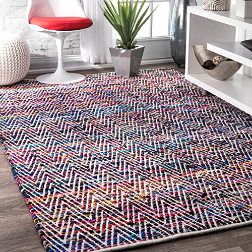 nuLOOM 200VIAG01B-76096 Area Rug, 7' 6" x 9' 6", Indigo