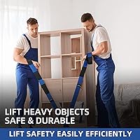 Vista 5 de Ytonet Correas de Mudanza, Sistema de Elevación y Movimiento para 2 Personas con 12 Cómodas Almohadillas de Esponja Engrosadas, Correas de Carga