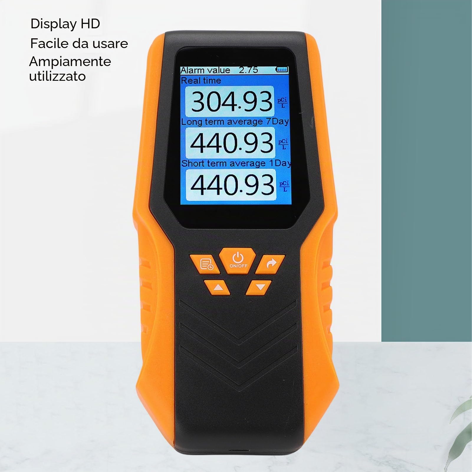 Radon Detector Accurato in Tempo Reale LCD Display Kit di Prova Scolastico Domestico Portatile