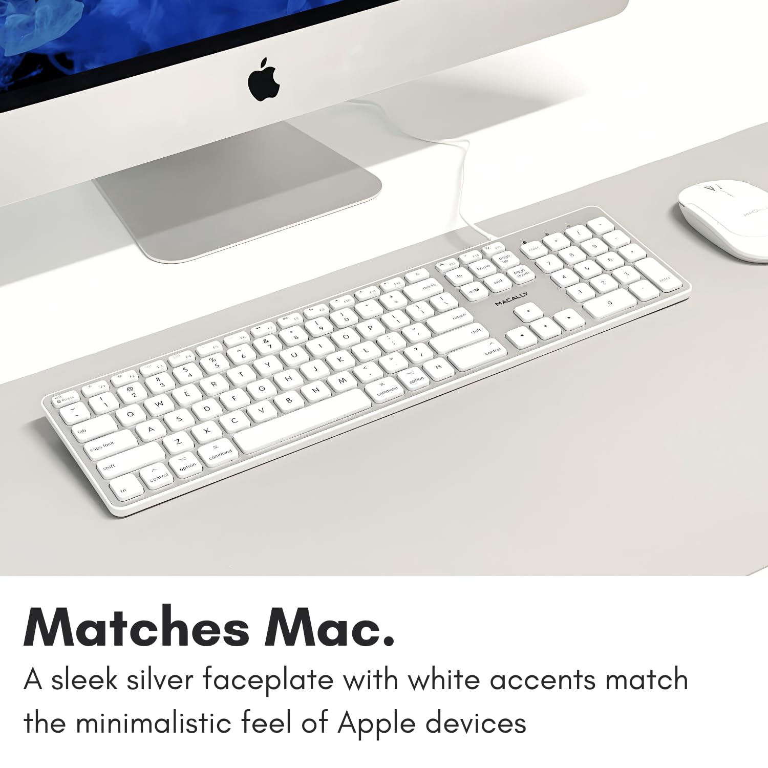 Amazon.com: Macally Backlit Wired Keyboard for Mac | Compatible