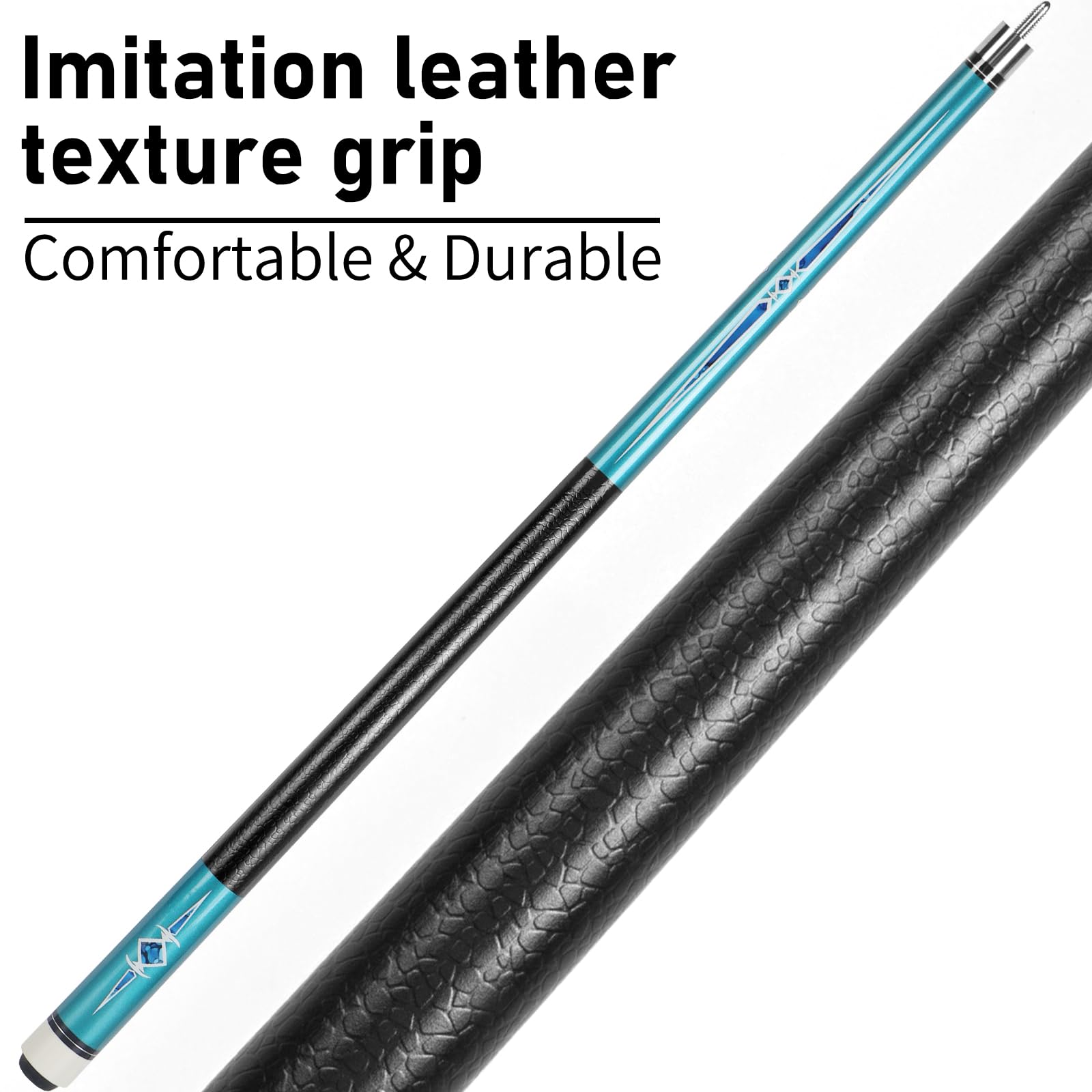 Lotmusic Billard-Queue-Set, 1/2 geteilt, abnehmbare Billardqueue-Sticks, Gewicht 510-595 g, Hartholz, Kanada-Ahorn, Pool-Queue-Stick für Billard-Fans