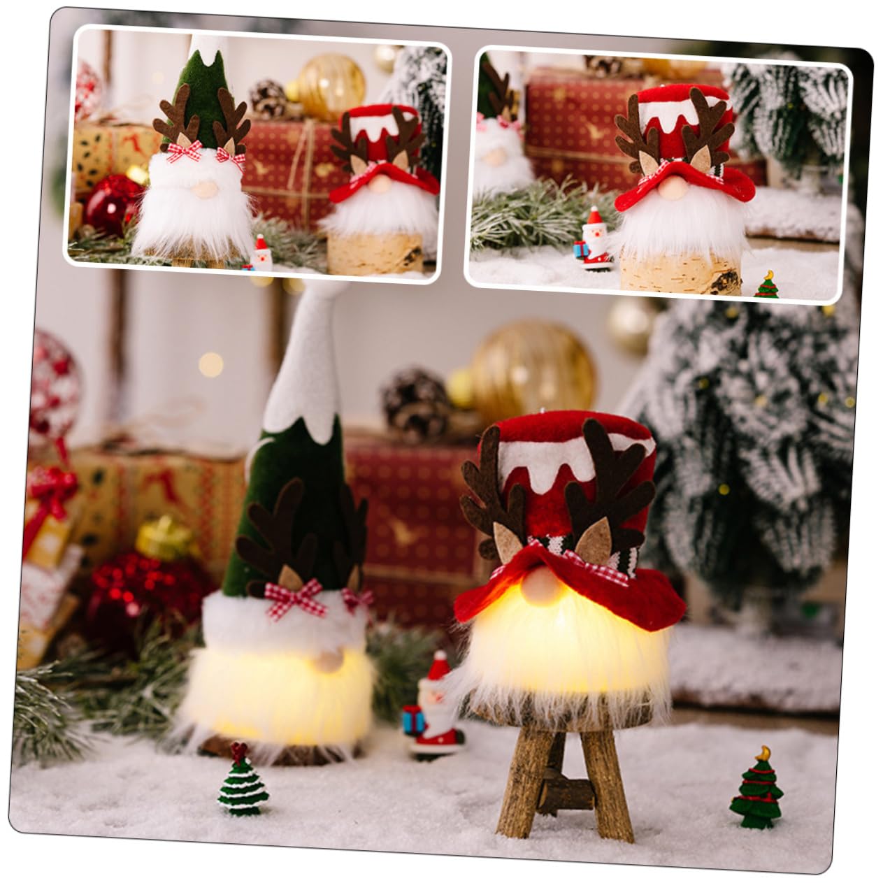 IMIKEYA 6 Stk Weihnachtsdekorationen Weihnachten Plüschzwerge Weihnachtsbaum Hängender Gnom Weihnachtszwergpuppe Christbaumschmuck Beleuchtete Zwerge Weihnachten Aufleuchten Colorful Stoff