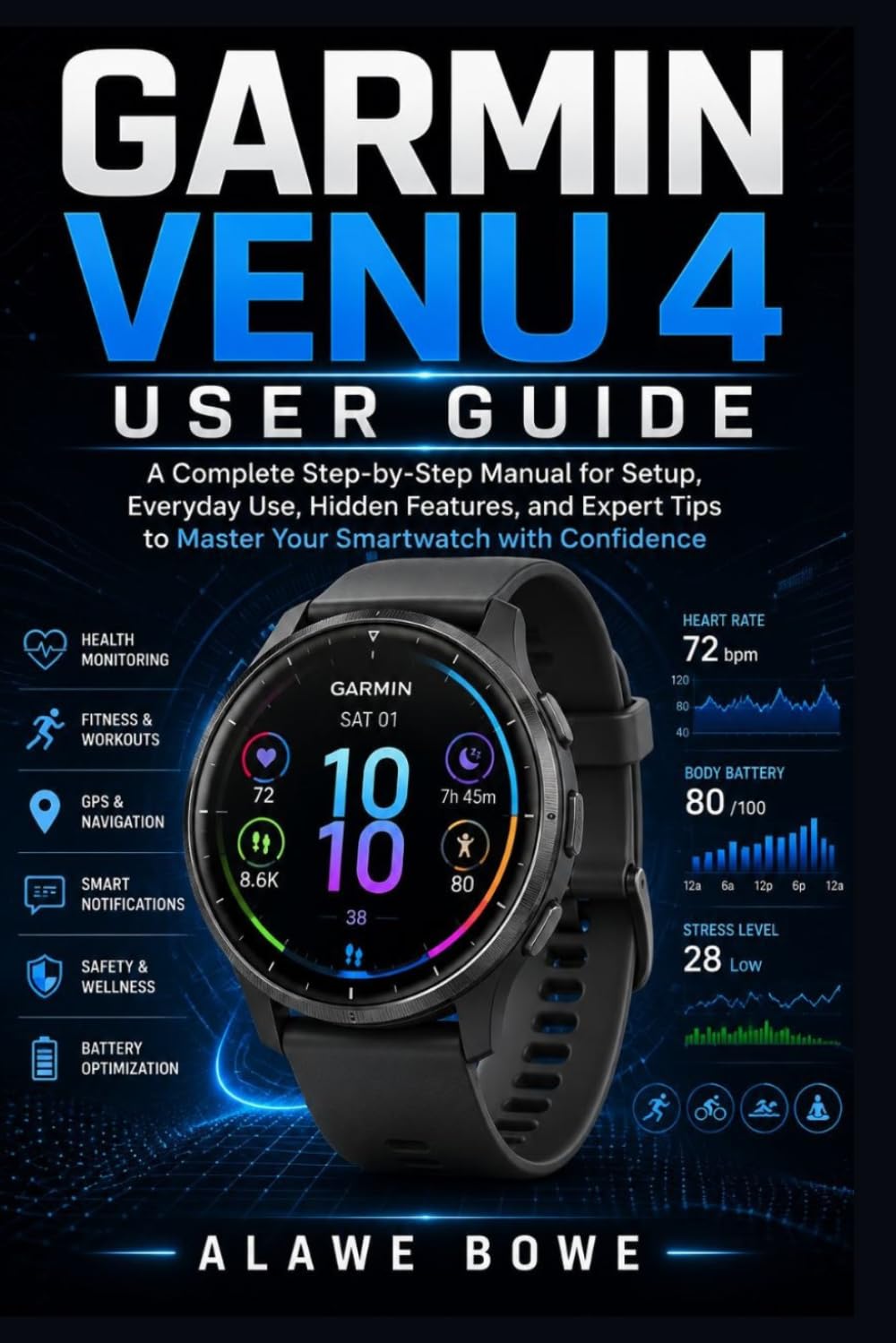 Garmin Venu 4 User Guide: A Complete Step-by-Step Manual for Setup, Everyday Use, Hidden Features, and Expert Tips to Master Your Smartwatch with Confidence