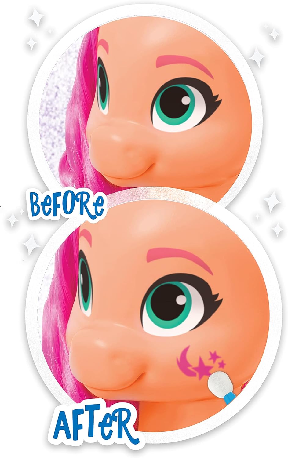 My Little Pony Sunny Starscout Styling Head, Color Change, 14-Pieces Include Wear and Share Accessories, Pink, Hair Styling for Kids, Kids Toys for Ages 3 Up by Just Play