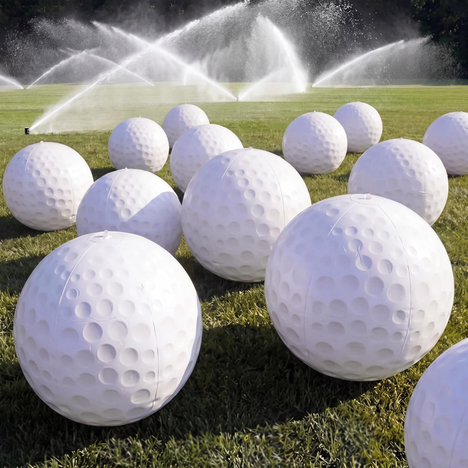 Jenaai 12 Pcs Golf Party Inflatable Balls Decoration 12" Blow up Golf Balls
