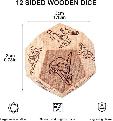 Miniatura 4 de 12 dados laterales para parejas para regalo del día de San Valentín, regalos de Navidad, aniversario, cita, noche, para él, regalos de cumpleaños de