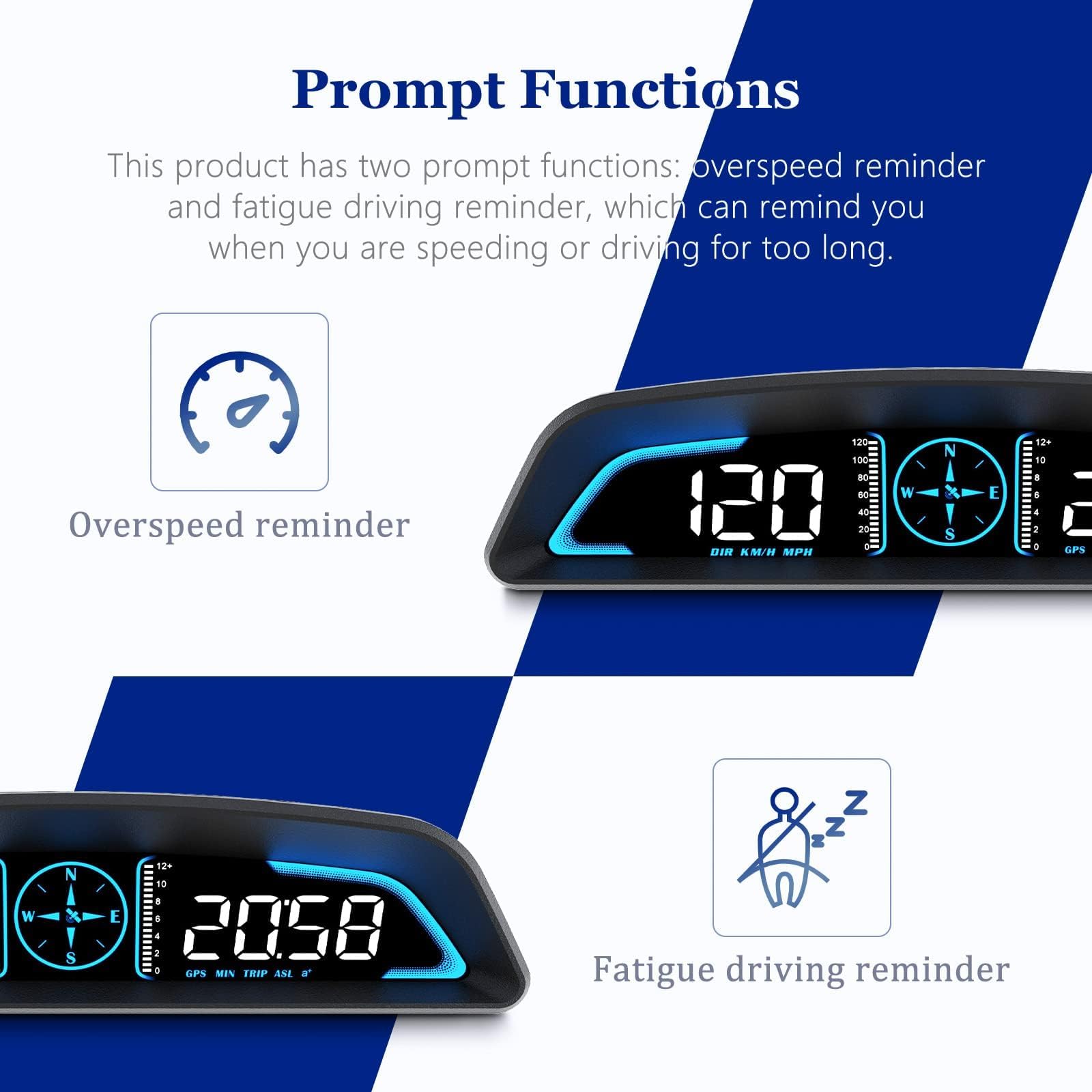 Tachimetro, Ricezione Segnali Satellitari, Visualizzazione Velocità e Altre Funzioni, Car Head Up Display, Applicabile a tutti i Veicoli
