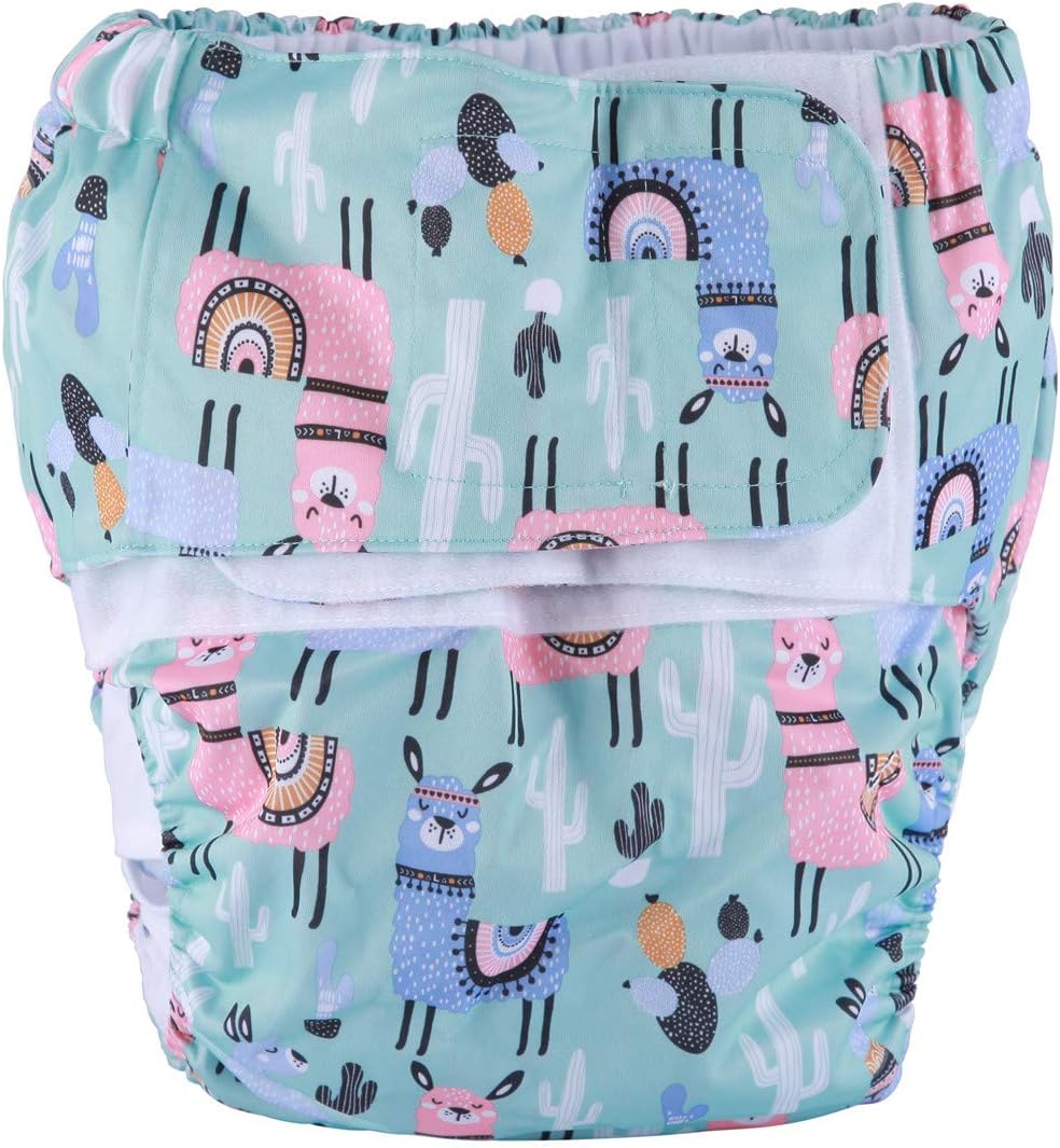 Teen Adult Cloth Diaper Nappy Reusable Washable for Disability Incontinence (Lamas (Large 26in to 50in))