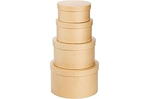 Yesland Round Gift Boxes with Lids