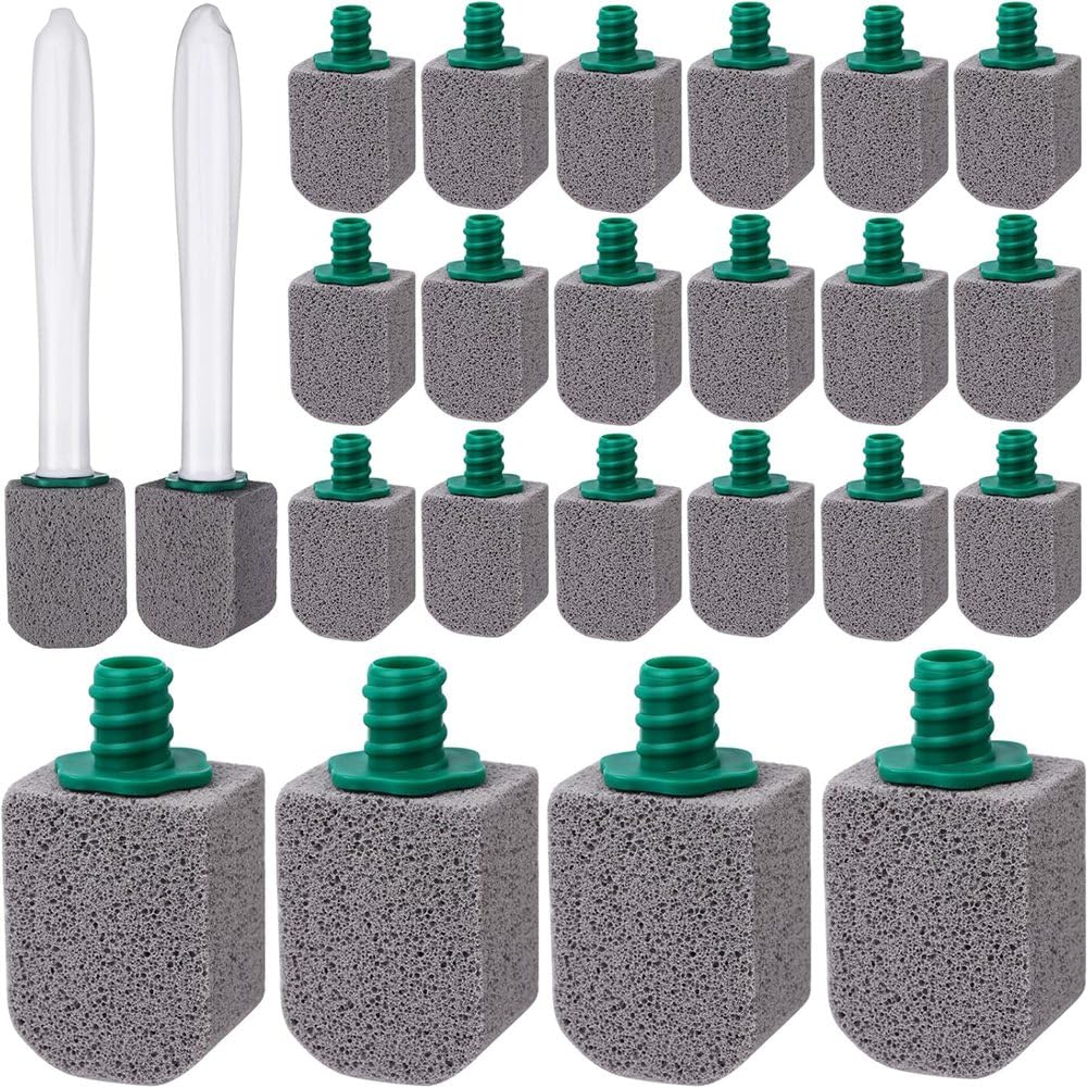Osmond 26 Pcs Pumice Stone Toilet Bowl Cleaner Toilet Pumice Stone with Long Handle Toilet Brush for Pool Bathtubs Kitchen Sink