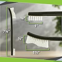 Vista 2 de SE Juego de 10 cepillos de limpieza de armas de doble extremo, kit de suministros de limpieza de armas, cepillos de cerdas de nylon de 7 pulgadas