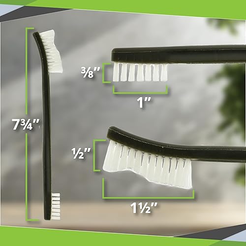 Miniatura 2 de SE Juego de 10 cepillos de limpieza de armas de doble extremo, kit de suministros de limpieza de armas, cepillos de cerdas de nylon de 7 pulgadas,