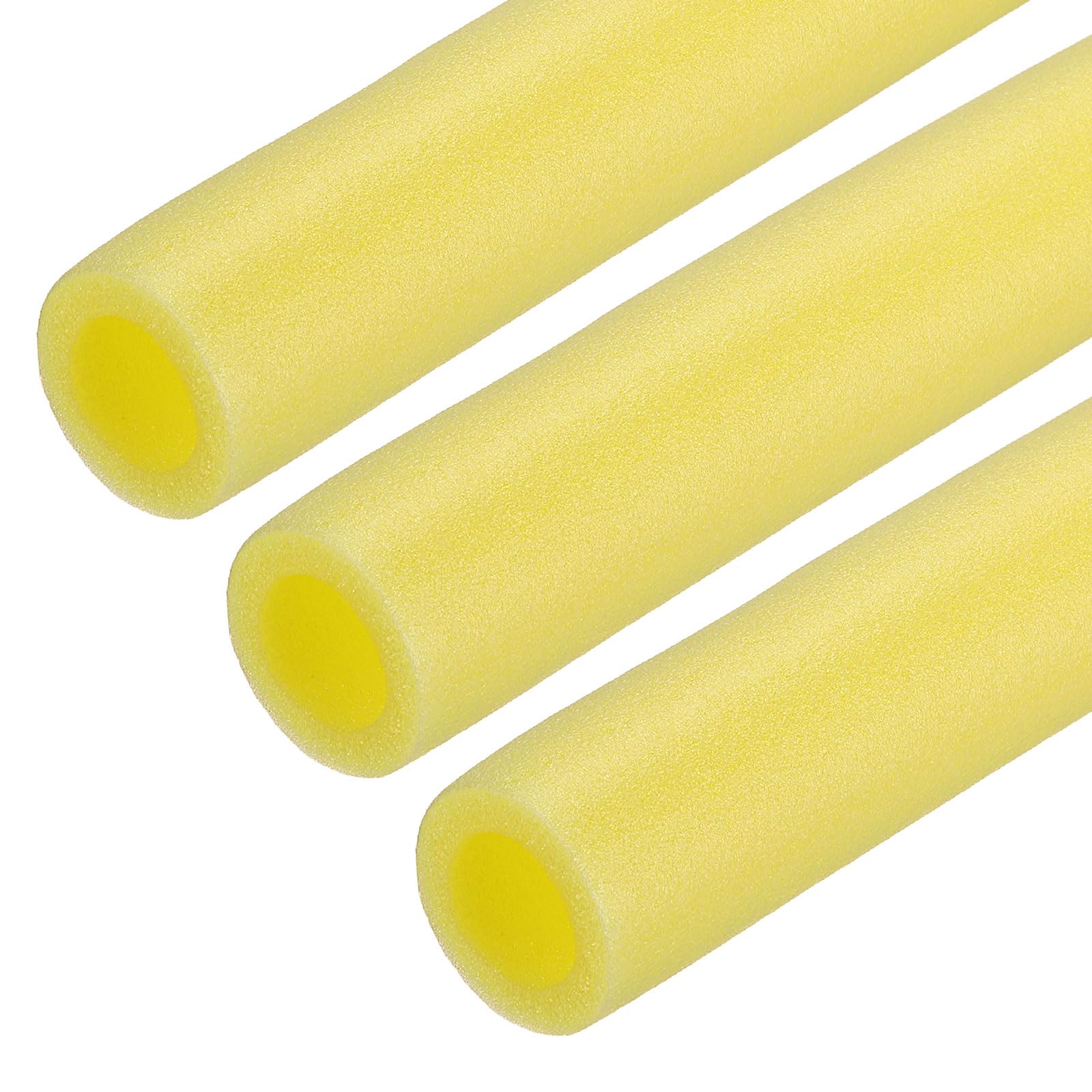 QUARKZMAN 3 Stück Rohrisolierung Schaumstoff 1m, Ø 32mm, 10mm Dick Isolierung Rohr Schaumstoffschlauch für Heizung Sanitär Heizungsrohr Kupferrohr (Gelb)