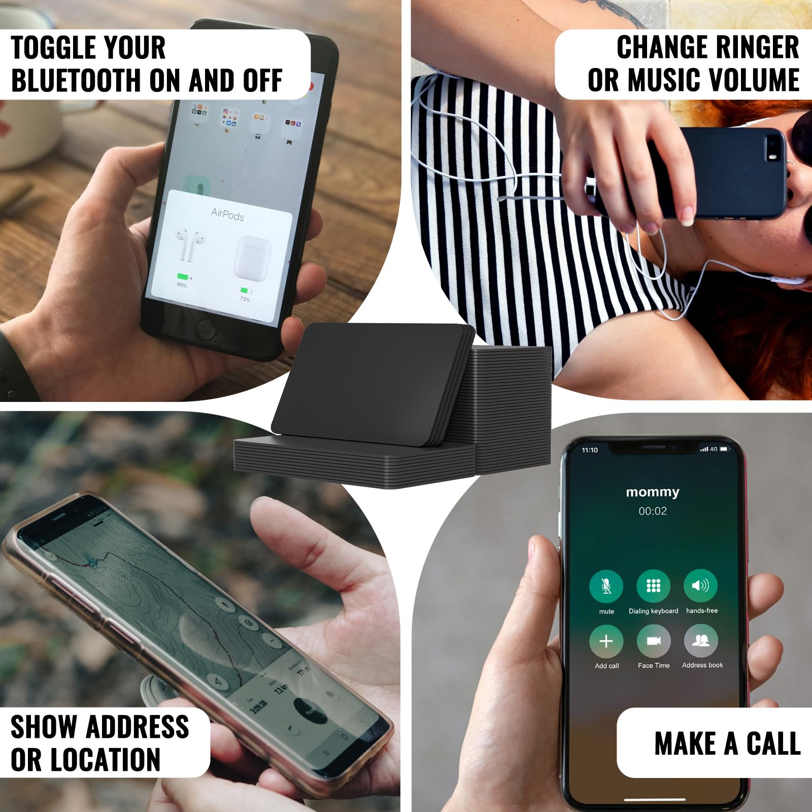 NTAG216 NFC-Karten – Schwarz, 868 Byte Speicher, kompatibel mit allen NFC-fähigen Smartphones und Geräten, 50 Stück