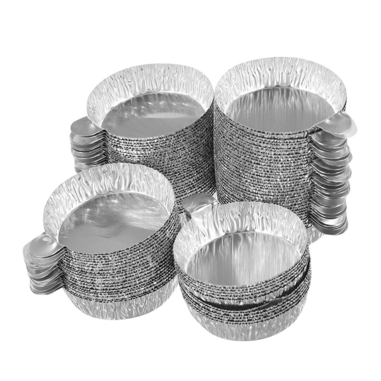 5 Series Bandejas De Pesaje De Aluminio Desechables Placas De Pesaje De Prácticas Ingredientes Y Protección Cocción 100 Piezas*5