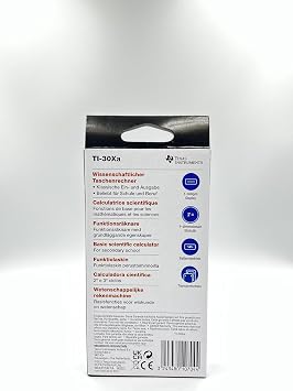 Texas Instruments TI-30 Xa school calculator (single-line, 10-digit, battery-powered) gray black