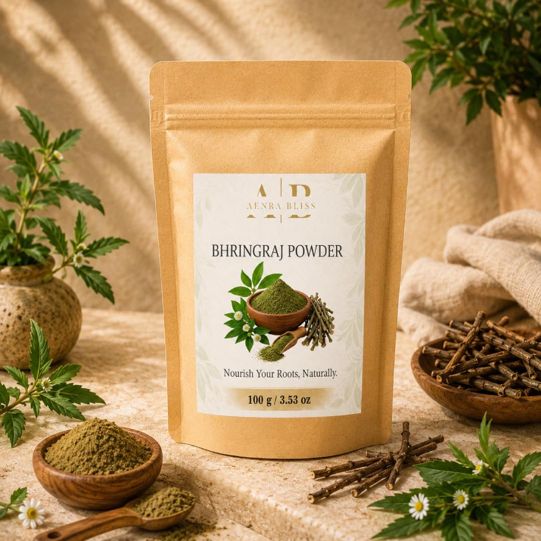 Natural Bhringraj Powder | Finely Ground Herbal Powder for DIY Hair Care | 100g-image-45