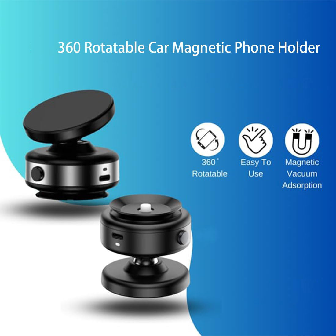 360 Adjustable Vacuum Magnetic Phone Holder Vacuum Suction Magnetic Phone Holder - 360° Adjustable, Foldable, For Car & Smooth Surfaces Nixiveofficial Magnetic Phone Holder