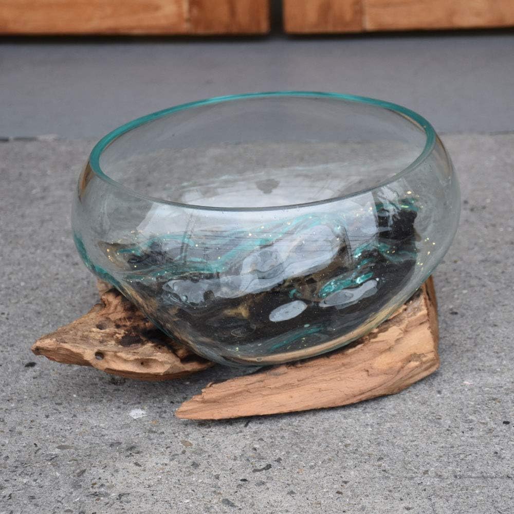 Amazon Co Jp Kanmuryou Iタイプ W29 40cm 流木ガラスフラワーベース 置物 オブジェ 花瓶 フラワーベース 飾り 花器 バリガラス ガラス 木製 ウッド 古木 北欧 北欧インテリア バリインテリア インテリア アート アジアン バリ 家具 インテリア 雑貨 金魚鉢 水槽 I