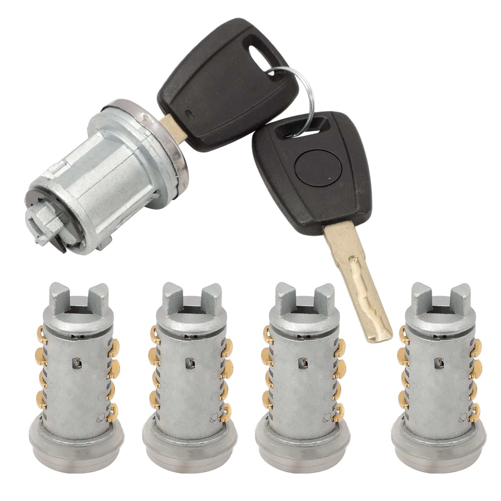 Bombin Cerradura Puertas para Fiat Panda Punto Doblo 500 Alfa Romeo156 Cerraduras Para Puertas Barriles Neiman llaves hoja SIP22 71771348