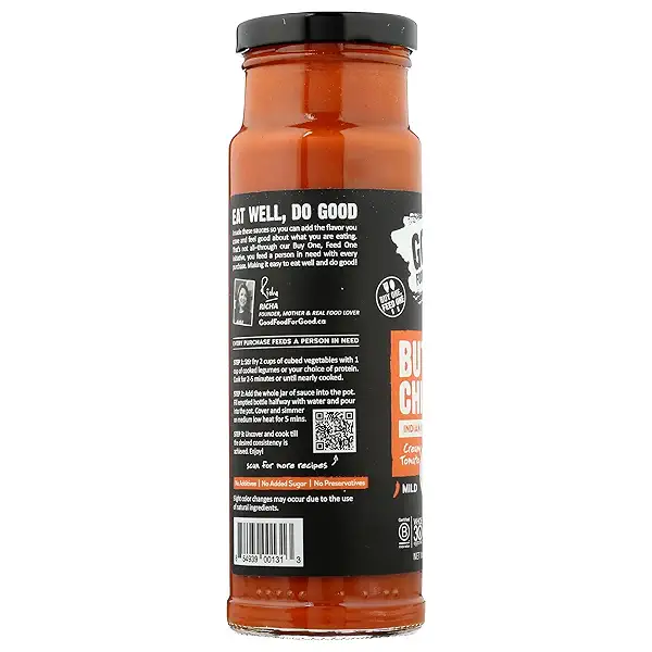 Good Food For Good, Organic Sauce Cooking Indian Butter Chicken, 9.2 Ounce 4