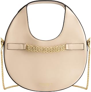 Christian Siriano New York Women's Shoulder Bag Purse, Moon Hobo Handbag with Crossbody Chain Strap