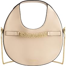 Christian Siriano New York Womens Shoulder Bag Purse, Moon Hobo Handbag with Crossbody Chain Strap
