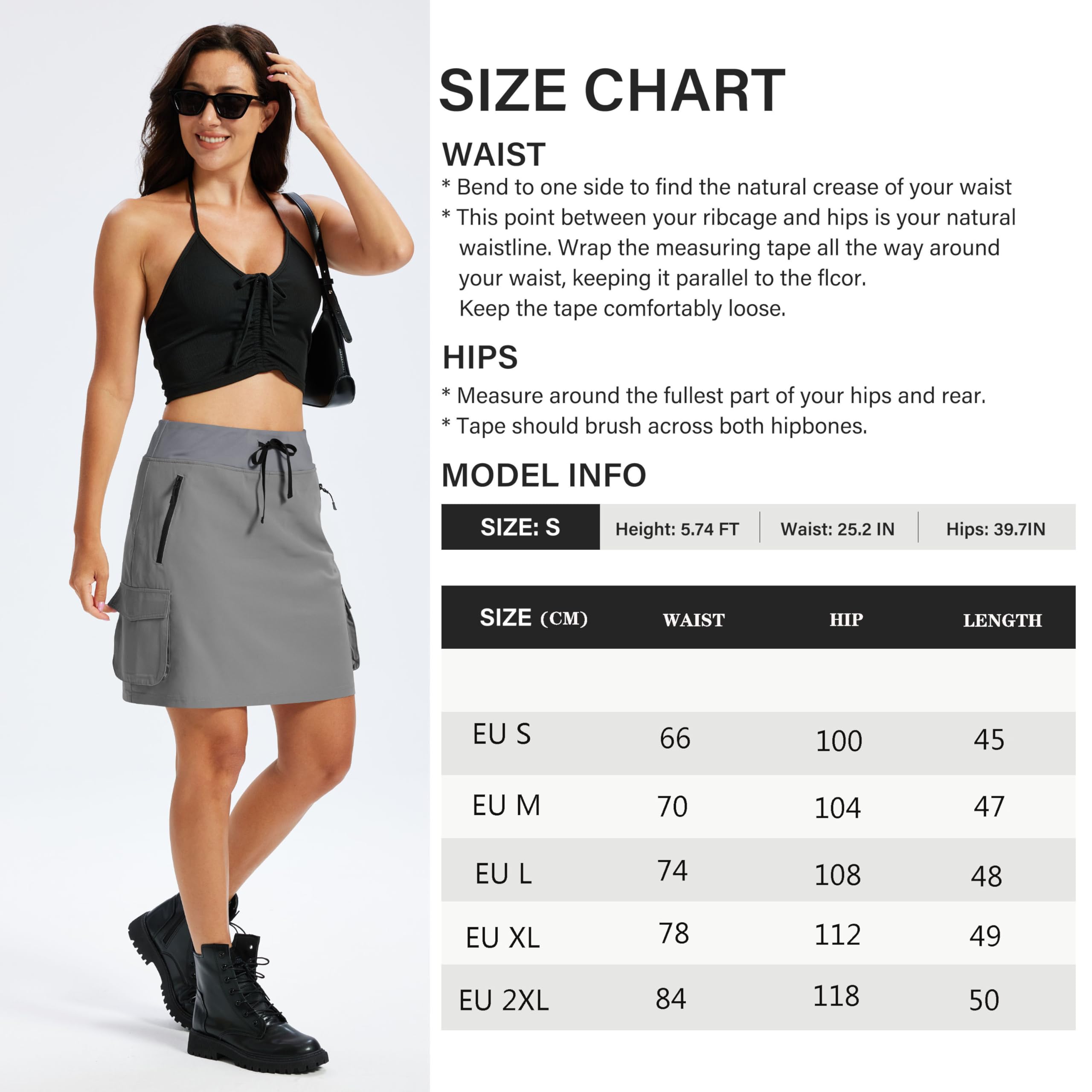 MoFiz Faldas Mujer Verano Falda Golf Deportivas Pantalon Falda Women Trekking Falda de Tenis con Bolsillos Cargo