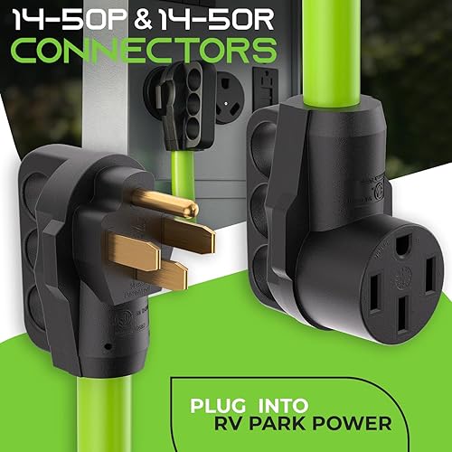 Miniatura 6 de GEARit Protector contra sobretensiones RV de 50 amperios (Wi-Fi con aplicación integrada) Monitor en tiempo real - Enchufe, entradas, receptáculos -