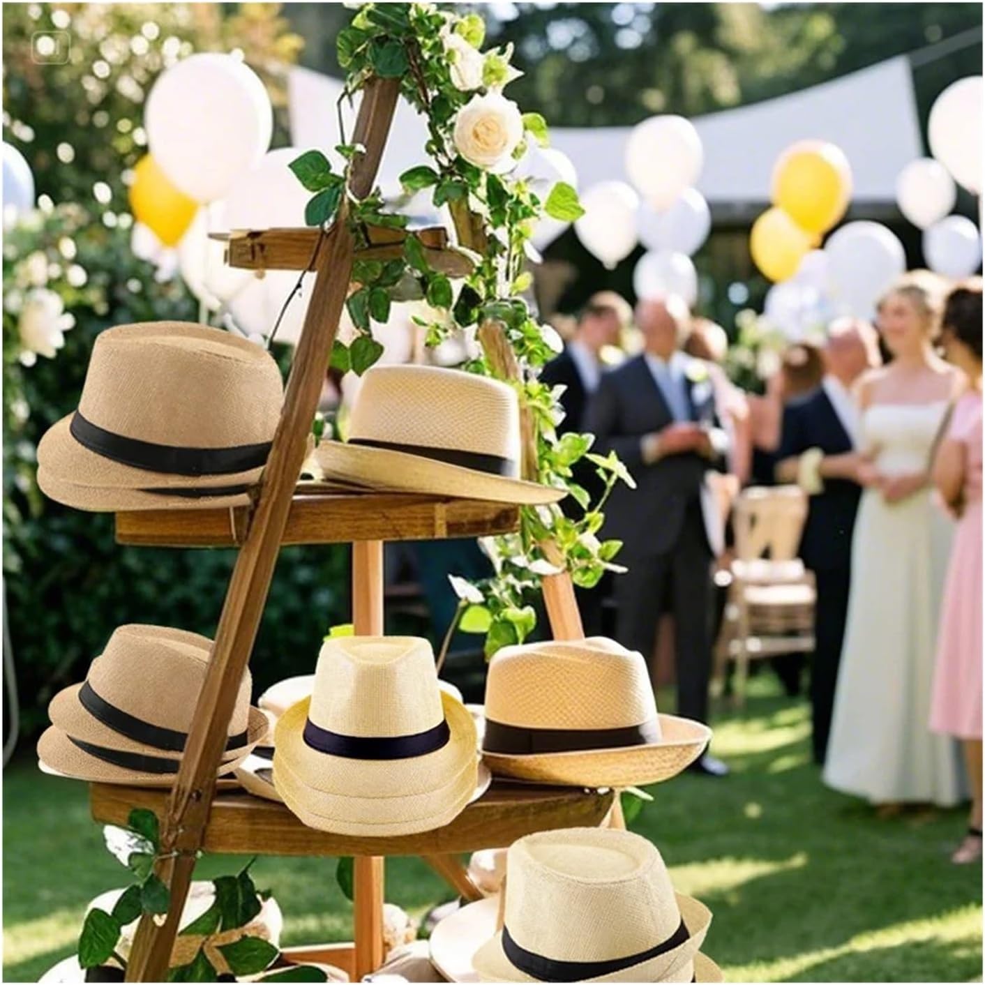 Wedding Straw Fedora Hat for Men Women Trilby Short Brim Panama Beach Havana Party Favors Big Head Gentleman Cap