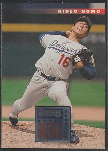 Miniatura 1 de 1995 Donruss Hideo Nomo Dodgers Rated Rookie Baseball Card #390