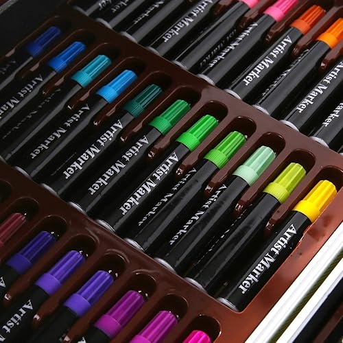 Miniatura 2 de H  B Juego de suministros de arte de 145 piezas para niños suministros de dibujo de 2 capas para niños y niñas de 8 9 10 11 12 años kit de arte de