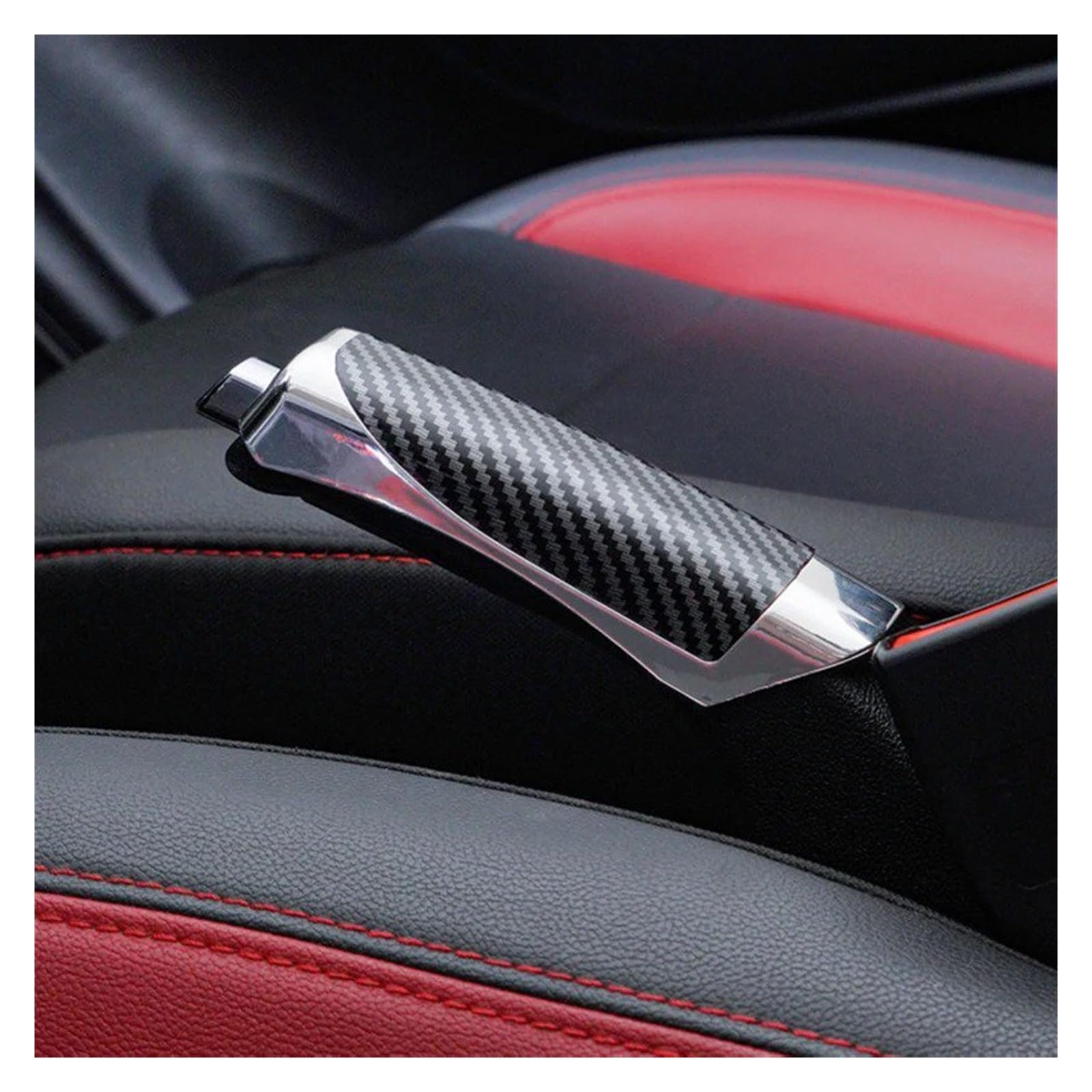 osłona ramki dźwigni zmiany biegów Pasuje do Hyundai Tucson Solaris Accent Azera Elantra osłona hamulca ręcznego samochodu uchwytu osłona klamki drzwi(1pc-carbon fiber look)