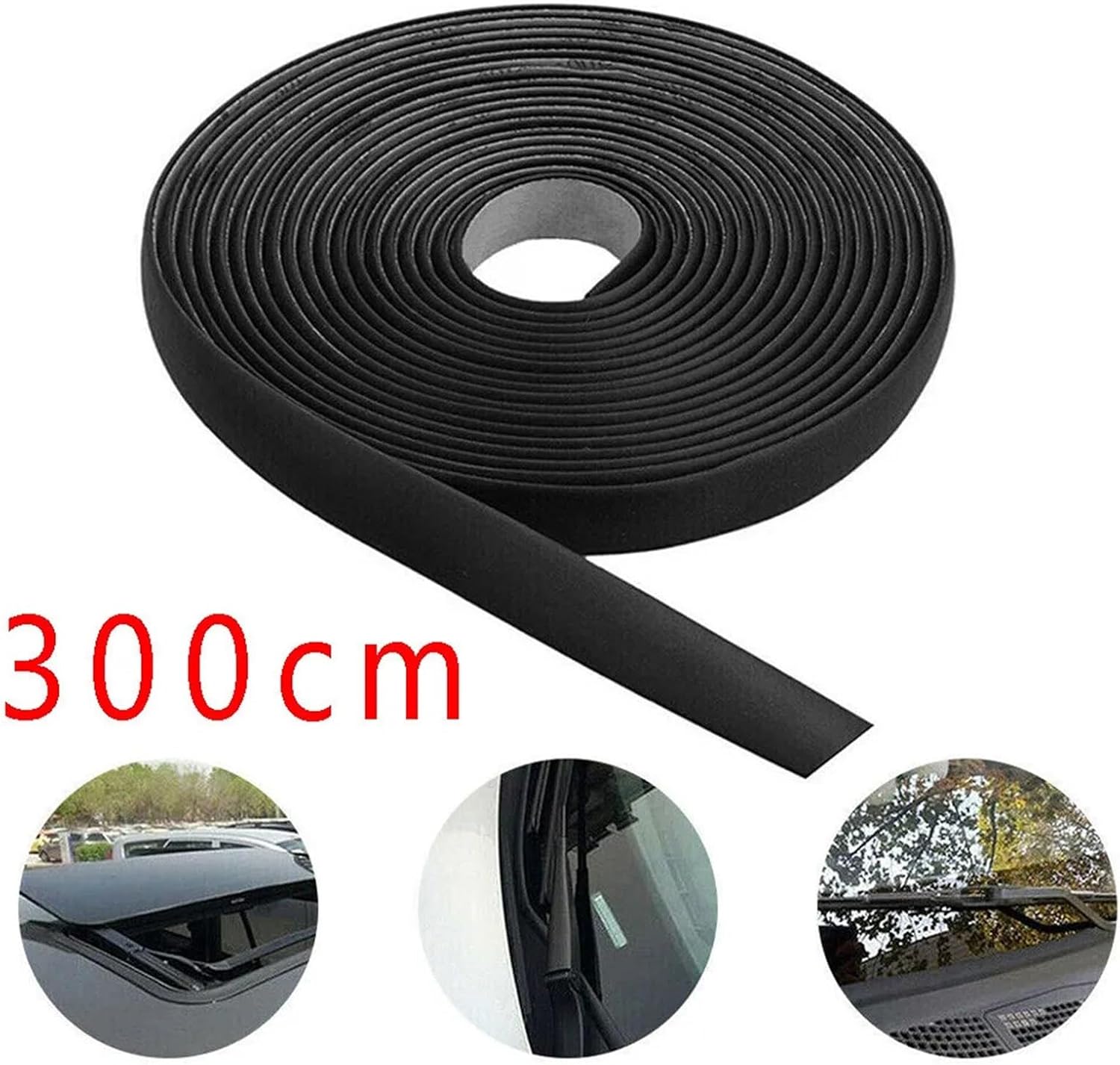 Decorative Weatherstrip Protective Edge Car Sealing Strip Guard Black 3 Meter Window Front