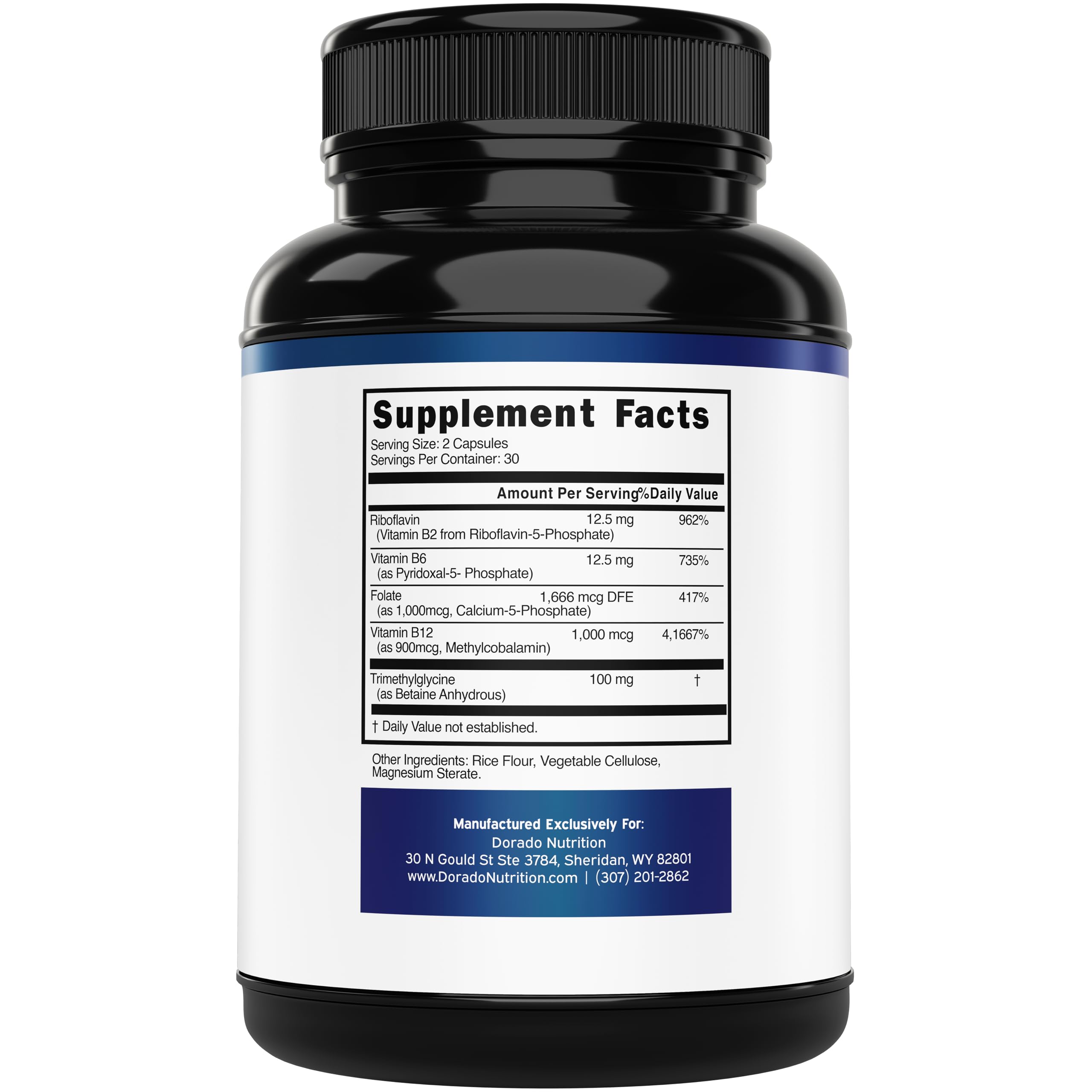 Methylated Multivitamin (Methylated and Activated Vitamins Only - Methylated B Complex with Trimethylglycine (TMG) and Methylfolate)(Non-GMO, Gluten Free MTHFR Supplement) - USA Made - 60 Capsules — Amazon image 2