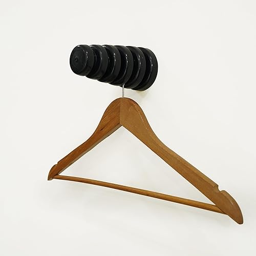 Miniatura 4 de Perchero de madera para colgar ropa de pared, gancho de pared de madera hecho a mano para ropa y soporte para abrigos, barra colgante de ropa